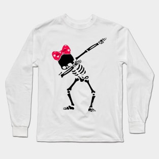 Dabbing skeleton girl, Dabbing skeleton, Dab Long Sleeve T-Shirt